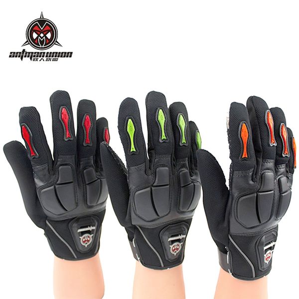 motorcycle gloves touch screen antman union sc-16 breathable wearable gloves moto luvas motocross gants moto, Black